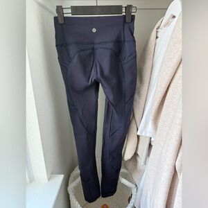 Lululemon Navy High Waist Leggings, Size 4